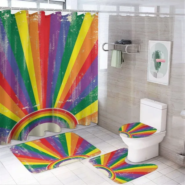 Grunge Rays on a shower curtain