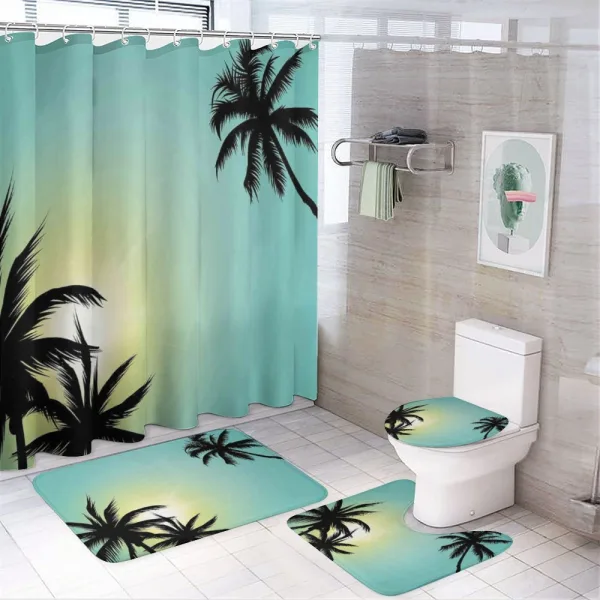 Hawaiian Miami Beach Sun on a shower curtain