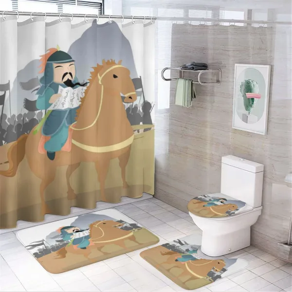 Historic Design on a shower curtain