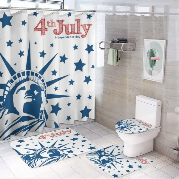 Independence Theme on a shower curtain