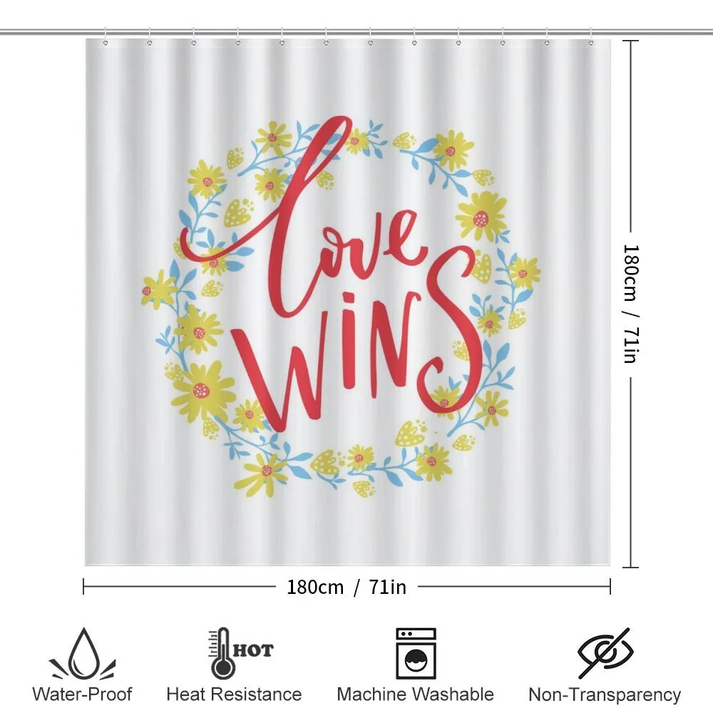 Love Wins Floral Wreath — Detail 2