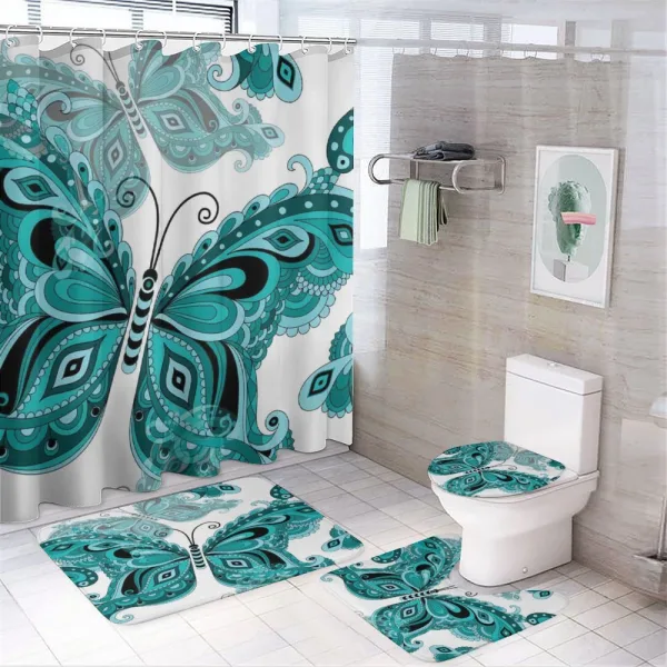 Ornamental Animal Pattern on a shower curtain