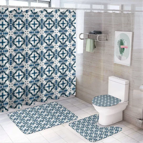 Portuguese Tiles on a shower curtain
