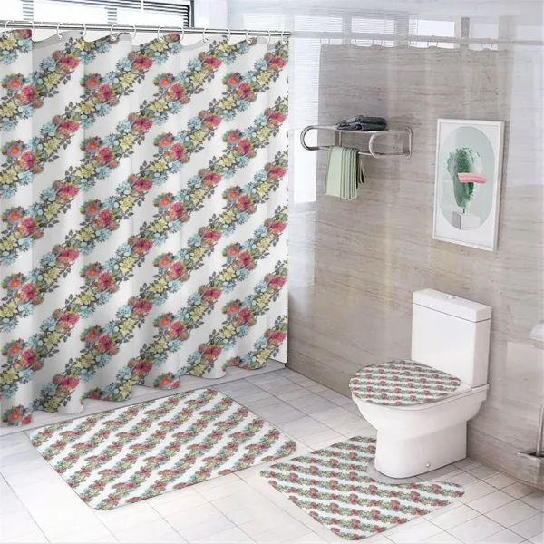 Summer Composition Flowers on a shower curtain