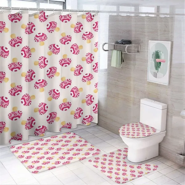 Wildflower Heart Shape on a shower curtain