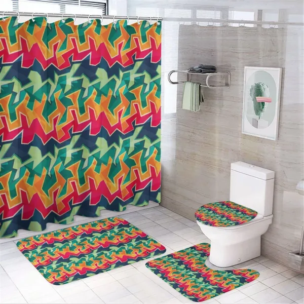 Crazy Funky Graffiti on a shower curtain