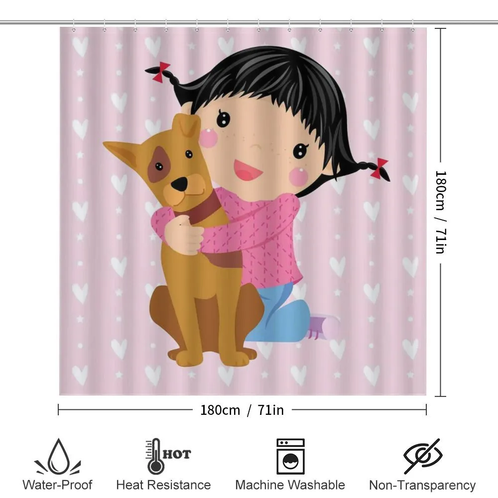 Doodle Girl and Pet Dog — Detail 2
