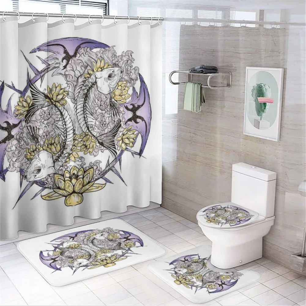 Fish Skeleton Lotus Art — Your design
