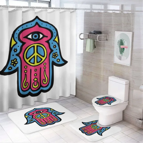Hippie Boho Hand Fatima on a shower curtain