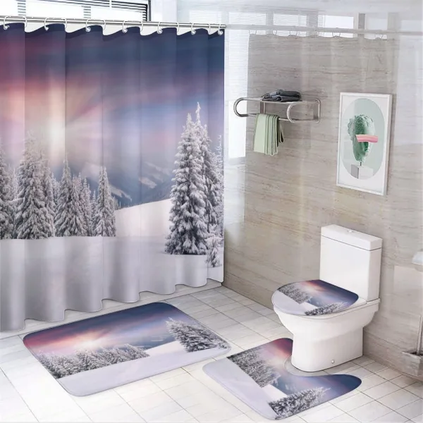 Idyllic Outdoors Sunset on a shower curtain