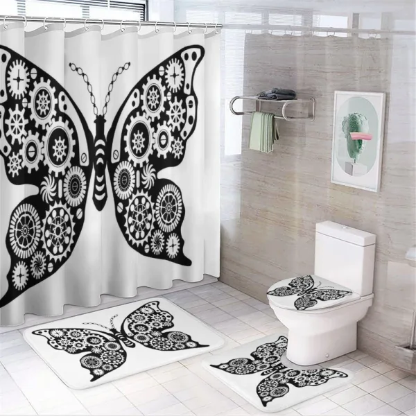 Insects on a shower curtain