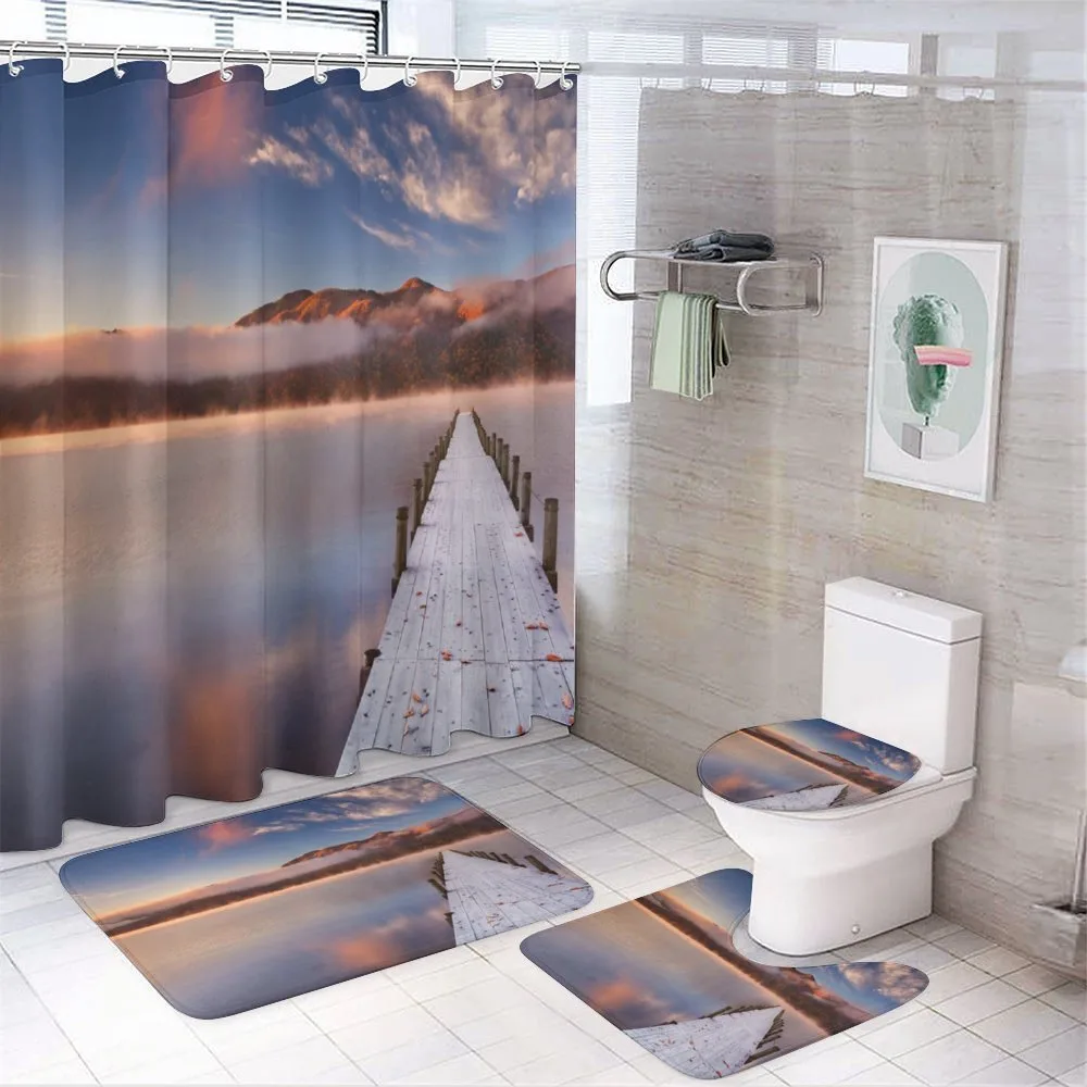 Japanese Lake Autumn Sunrise — Your design