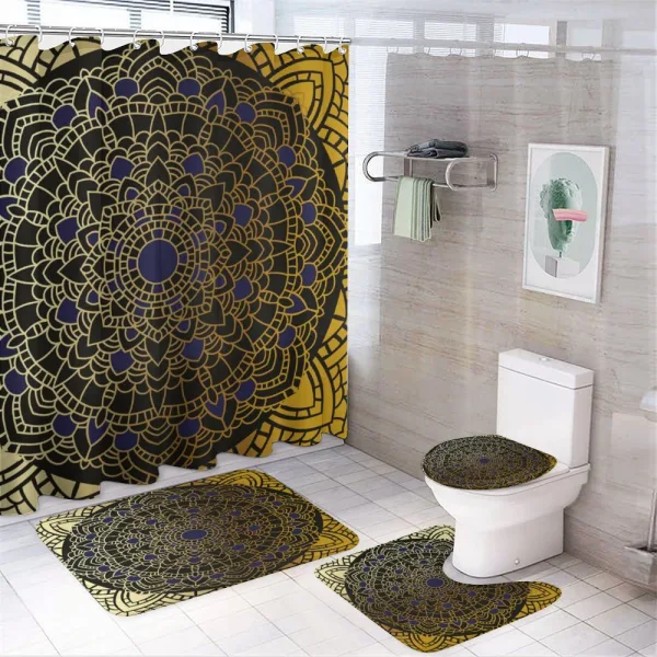 Lotus Inspired Design on a shower curtain