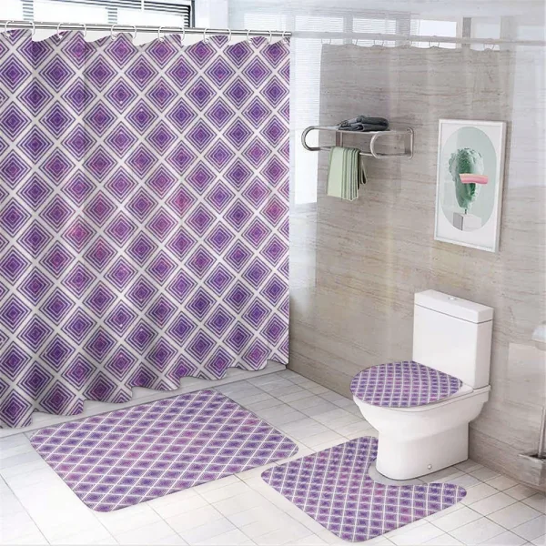 Retro Style Abstract on a shower curtain