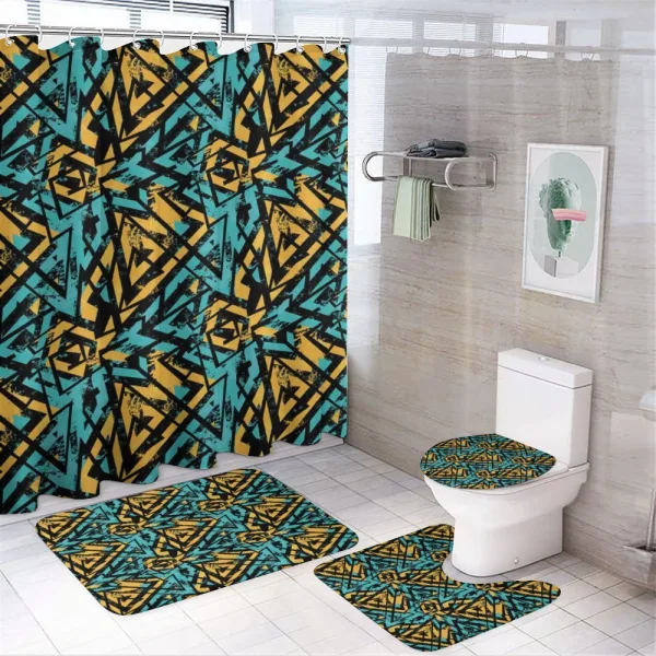 Retro Style Street Art on a shower curtain