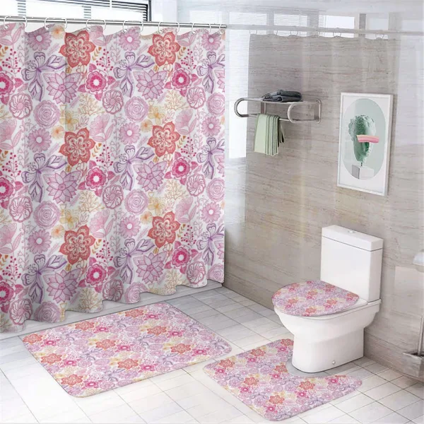 Spring Vivid Flowers on a shower curtain