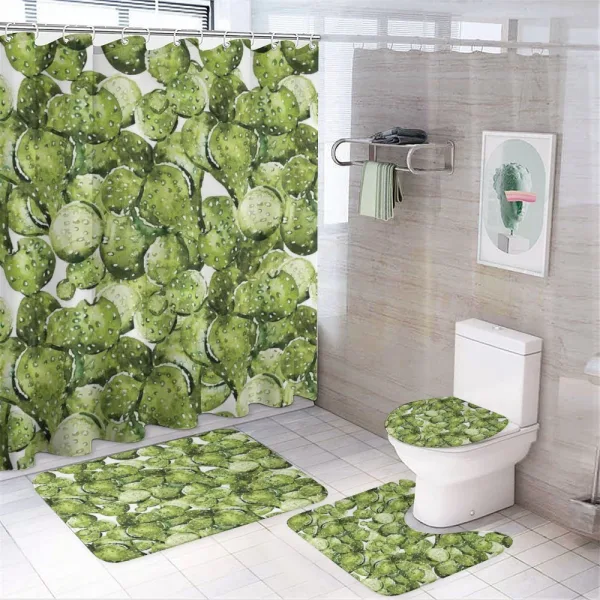 Sun Cactus Landscape on a shower curtain