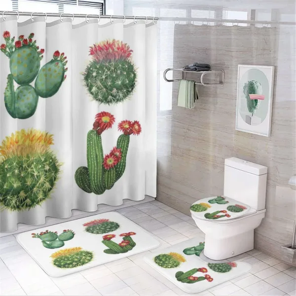 Watercolor Tropical Art on a shower curtain