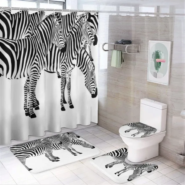 Wild Zebras on a shower curtain