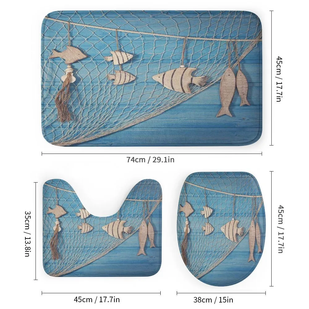 Wooden Fish Shell on Net — Detail 1