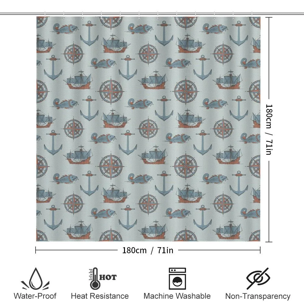 Anchor Windrose Fish Ships — Detail 2