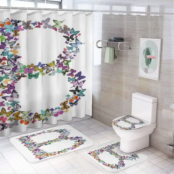 Beauty Fragility Theme on a shower curtain