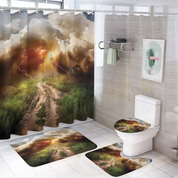Big Rain Cloud Dazzling on a shower curtain