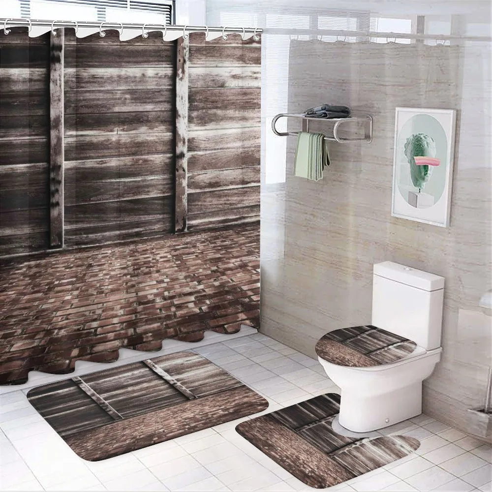 Brick Floor Wooden Wall — Your design