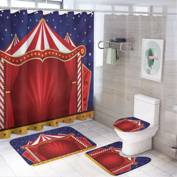 Canvas Circus Tent on a shower curtain