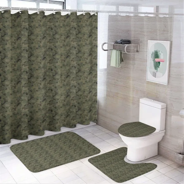 Digital Pixel Camo on a shower curtain