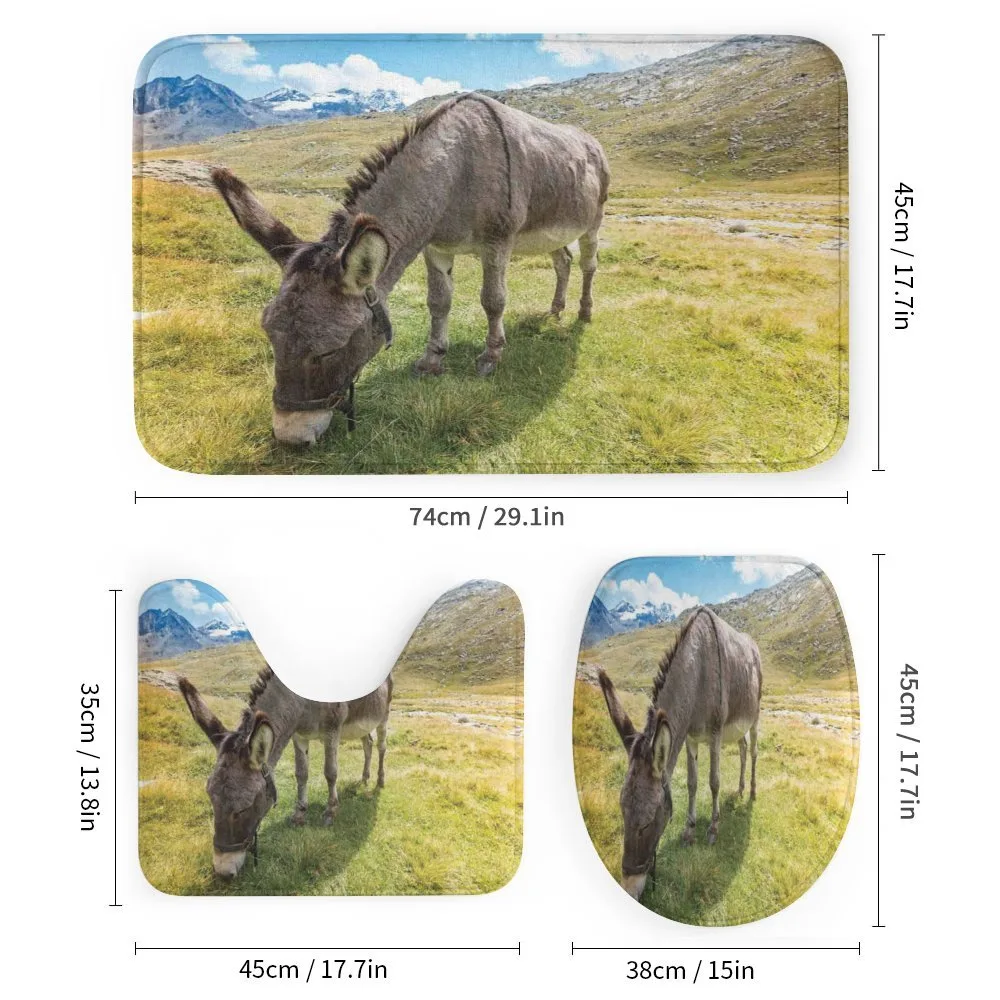 Donkey Eating Grass Mountain — Detail 1
