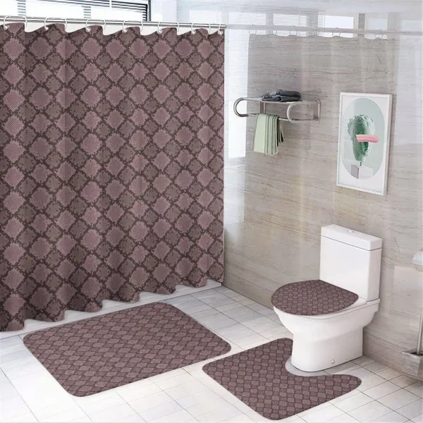 Fashion Type Motif on a shower curtain