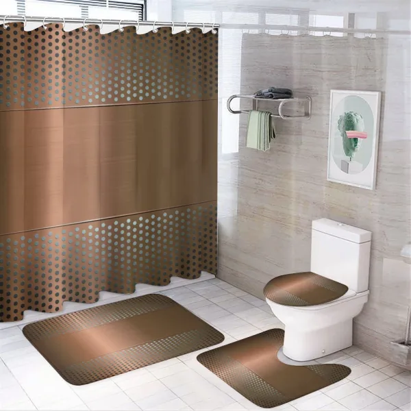 Perforated Grid on a shower curtain