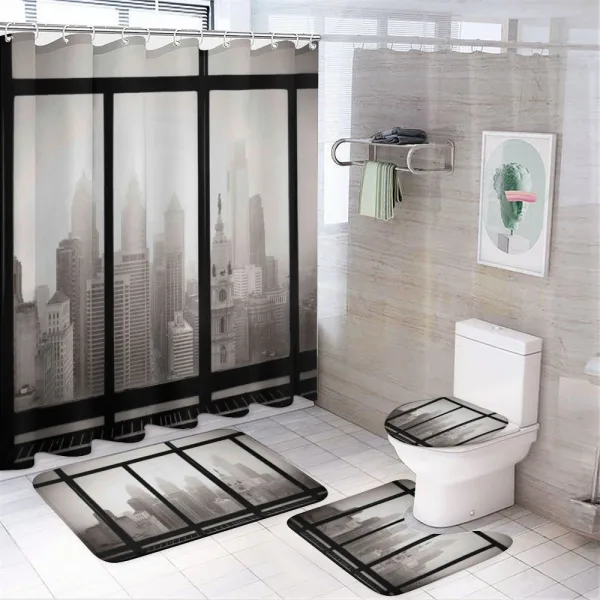 Philadelphia City Roof on a shower curtain