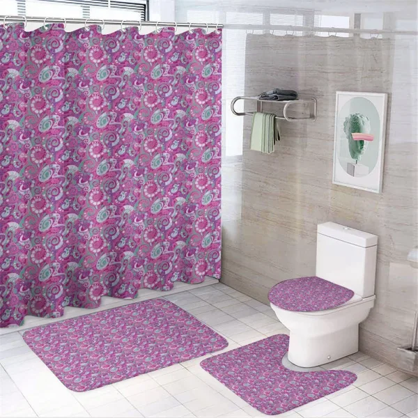 Spirals Curves Surreal on a shower curtain