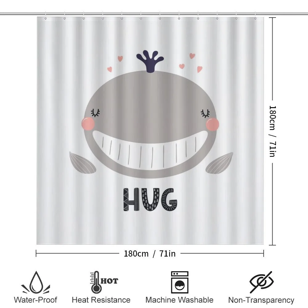 Cheerful Whale Hug Lettering — Detail 2