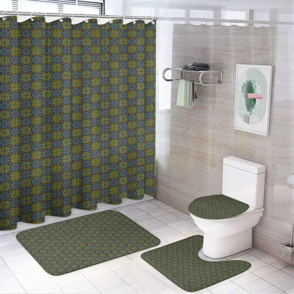 Classic Antique Geometric on a shower curtain