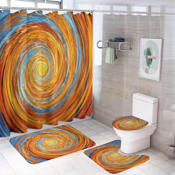 Colorful Hippie Style on a shower curtain