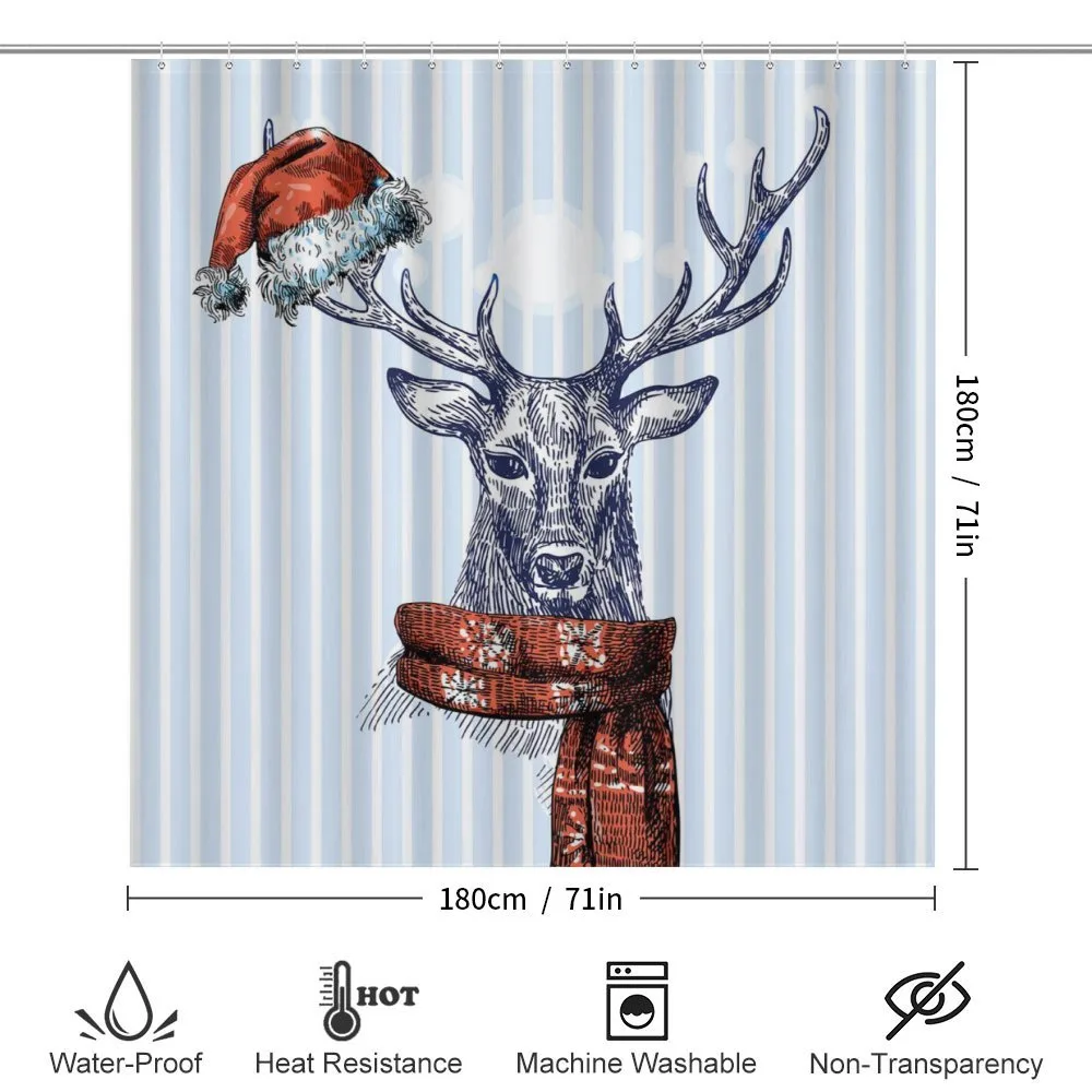 Deer Santa Head Scarf — Detail 2