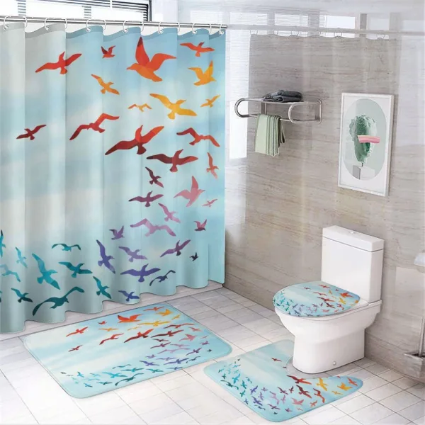 Flying Freedom Sky Art on a shower curtain