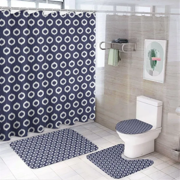 Grunge Sketchy Design on a shower curtain