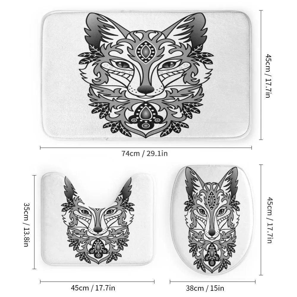 Ornamental Fox Face Curves — Detail 1
