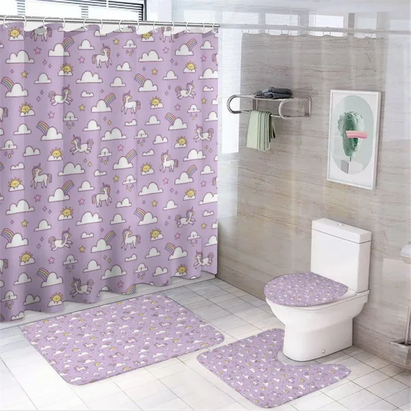 Rainbow Animals on a shower curtain
