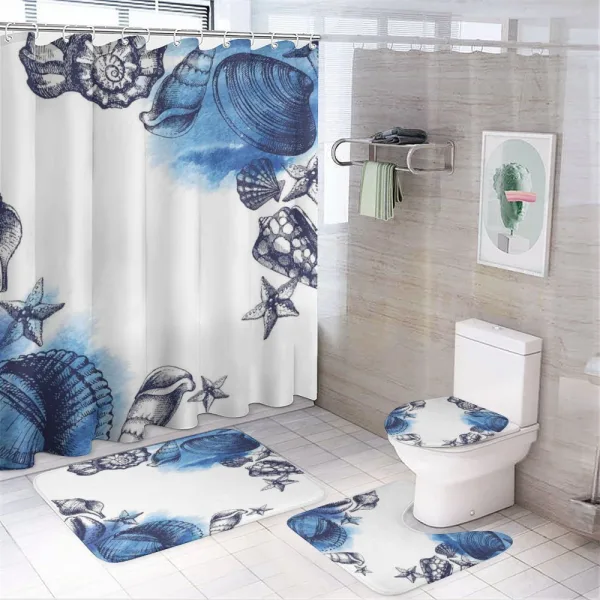 Sealife Sea Shells Sand on a shower curtain