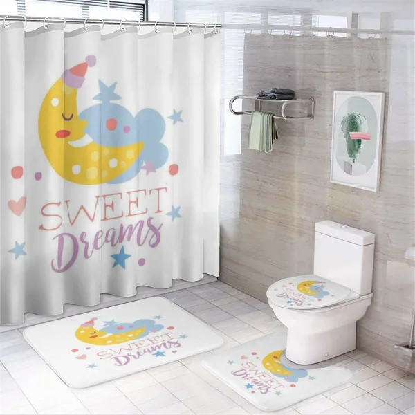 Stars and Moon on a shower curtain