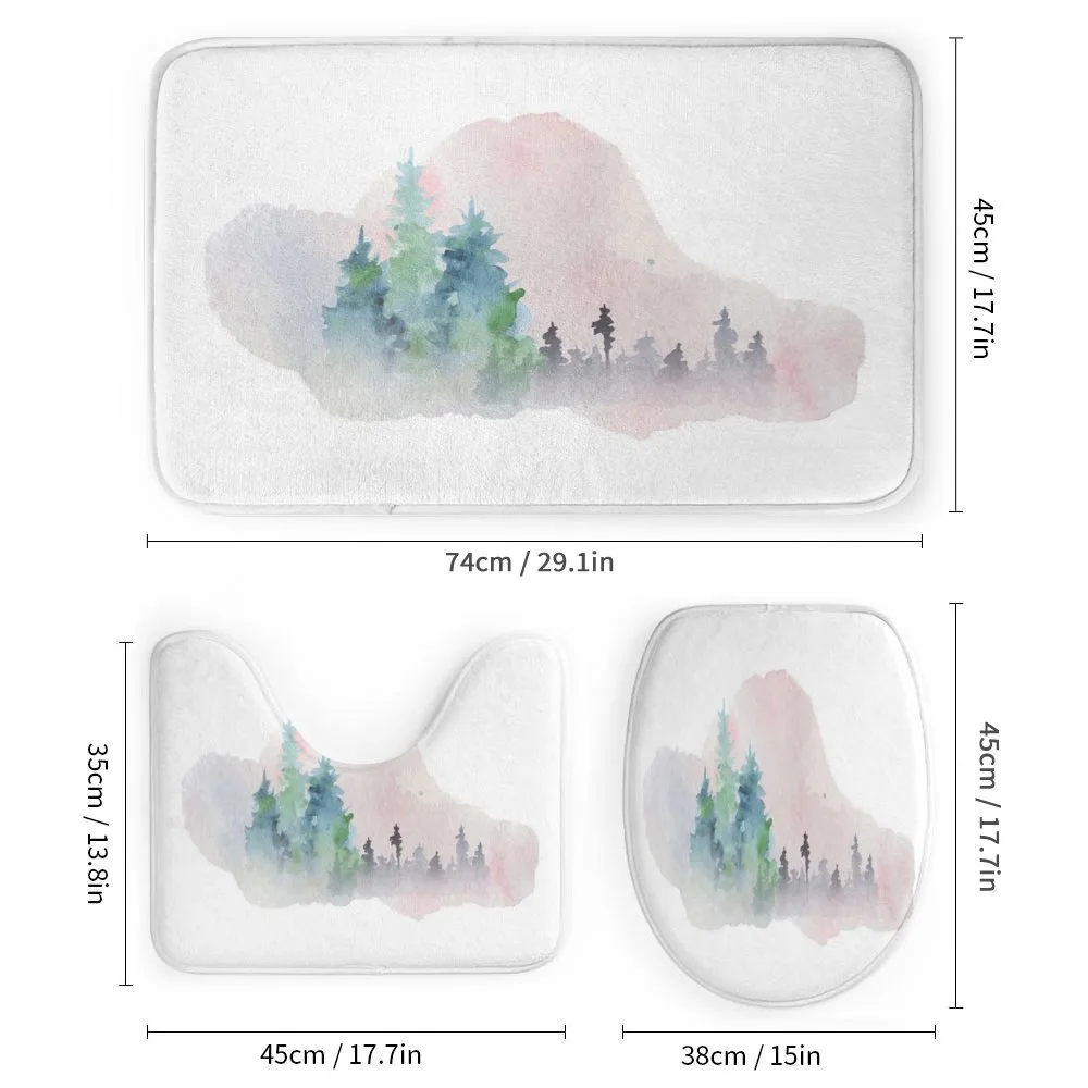 Watercolor Forest Artwork — Detail 1