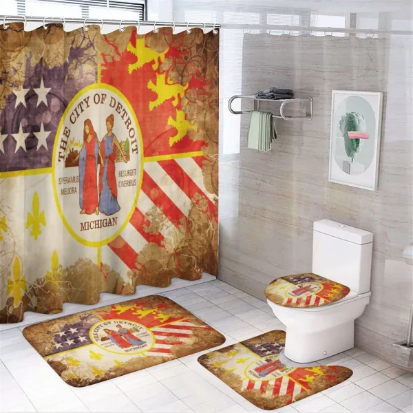 Antique Old USA Flag on a shower curtain