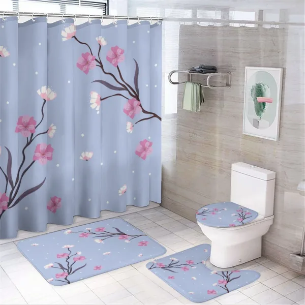 Apple Blossoms Branch on a shower curtain