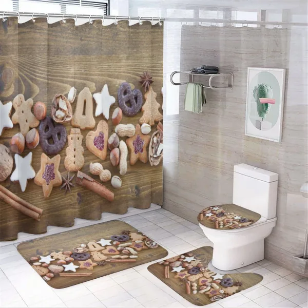 Cakes and Sweets in Frosting on a shower curtain