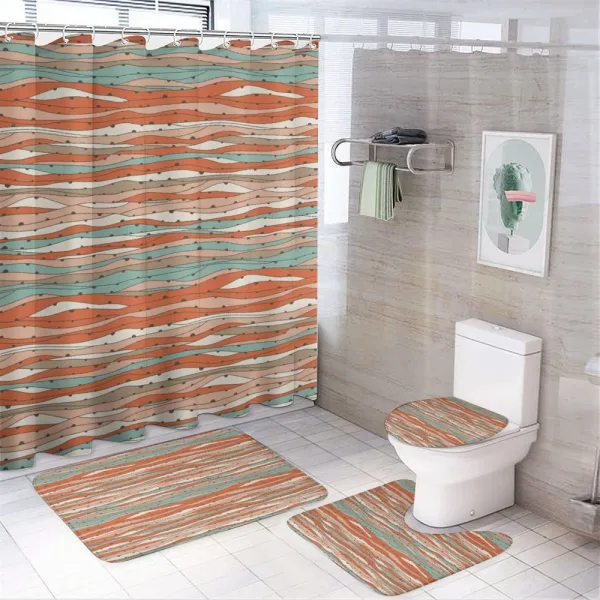 Contemporary Pastel Tone on a shower curtain